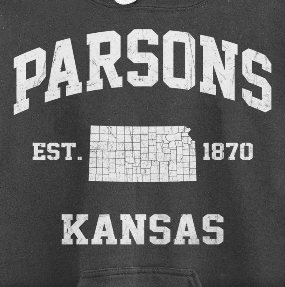 Parsons Kansas KS vintage State Athletic style Pullover Hoodie