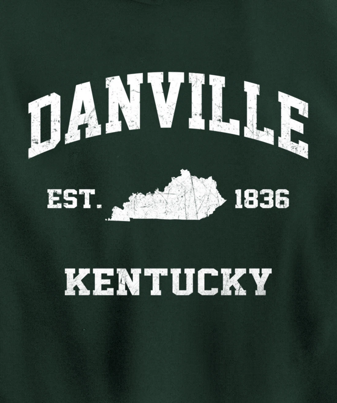 Danville Kentucky KY vintage state Athletic style Pullover Hoodie