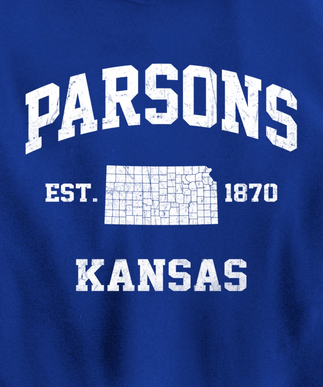 Parsons Kansas KS vintage State Athletic style Pullover Hoodie