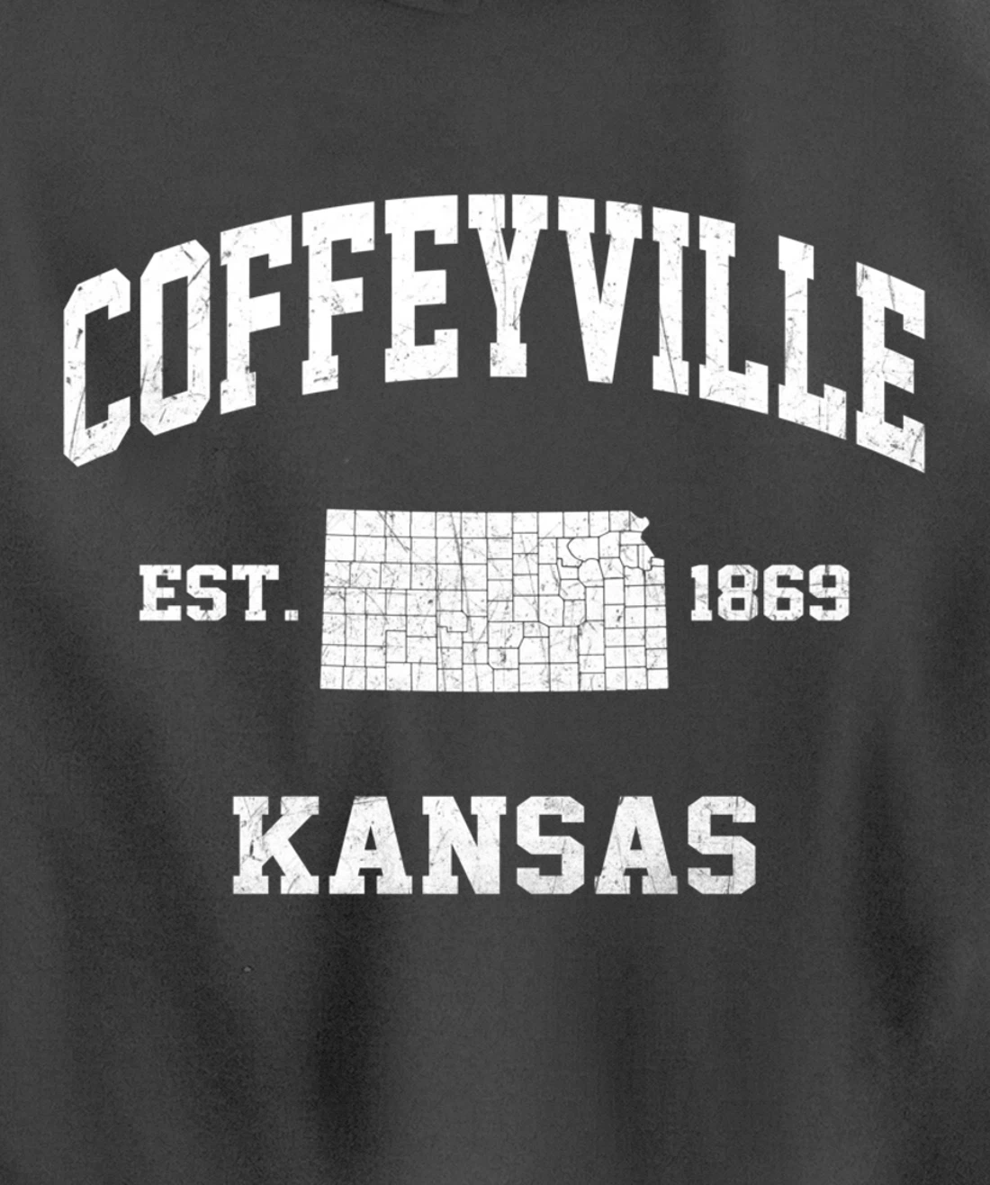 Coffeyville Kansas KS vintage State Athletic style Pullover Hoodie