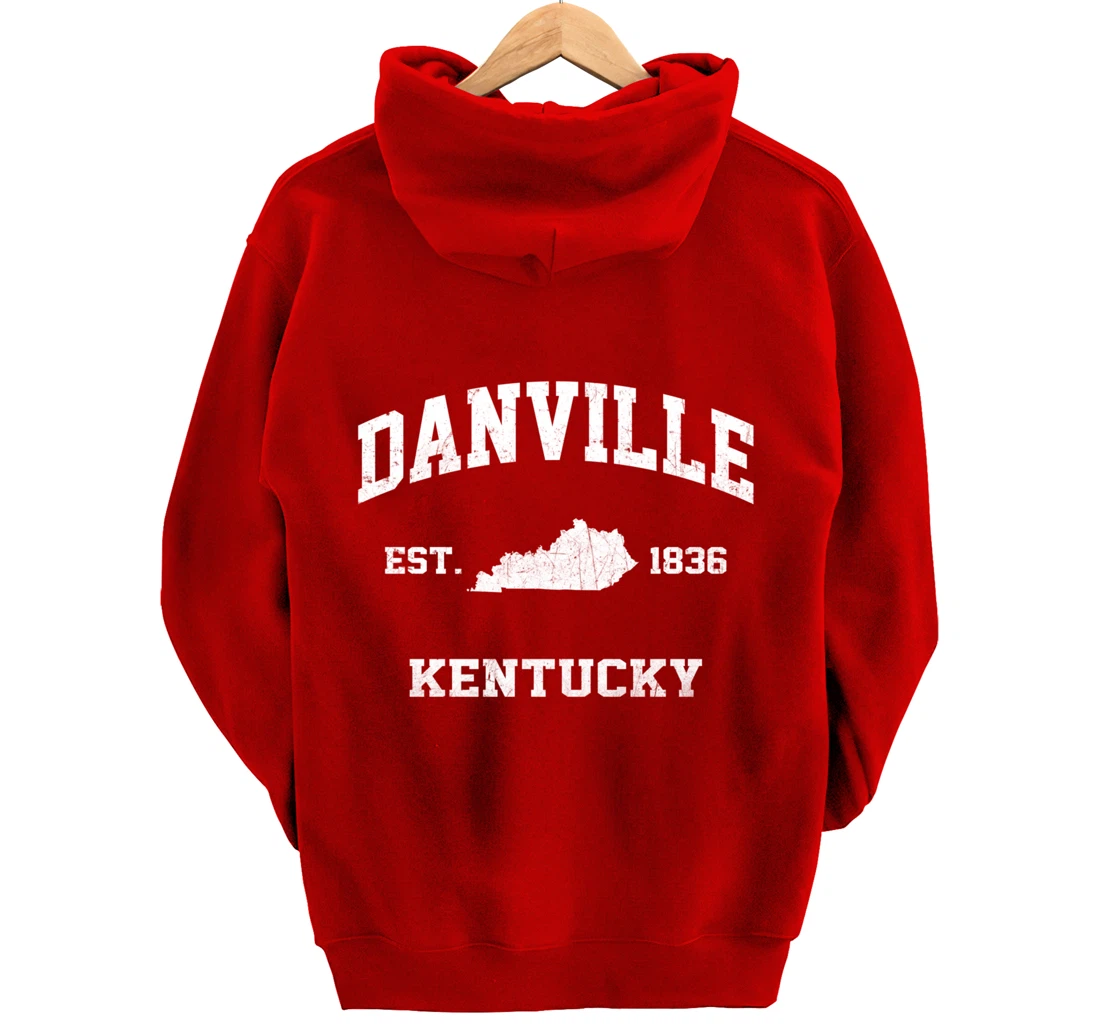 Danville Kentucky KY vintage state Athletic style Pullover Hoodie