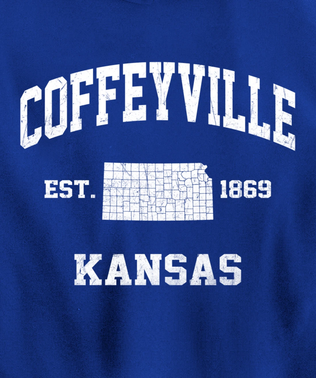 Coffeyville Kansas KS vintage State Athletic style Pullover Hoodie