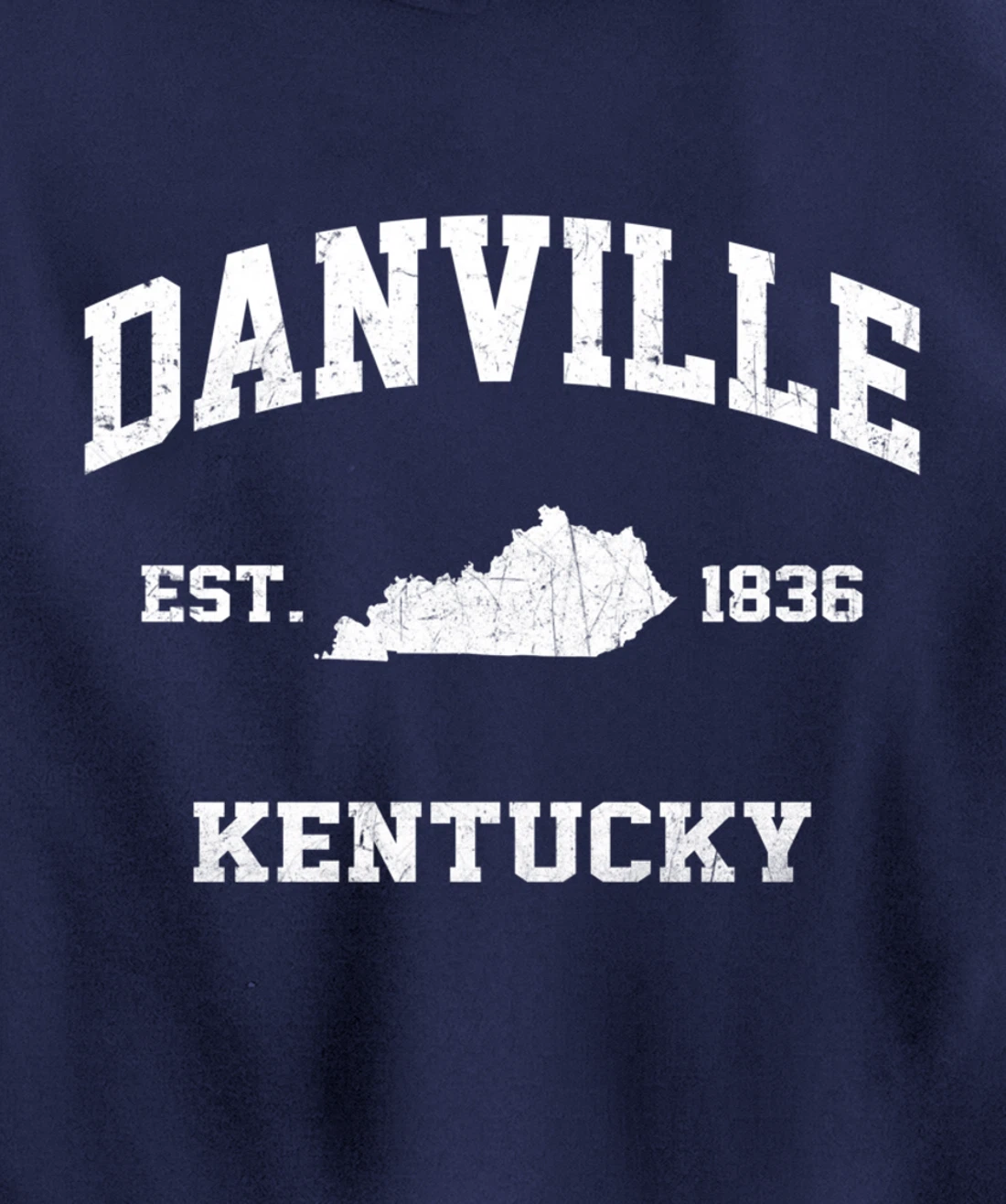 Danville Kentucky KY vintage state Athletic style Pullover Hoodie