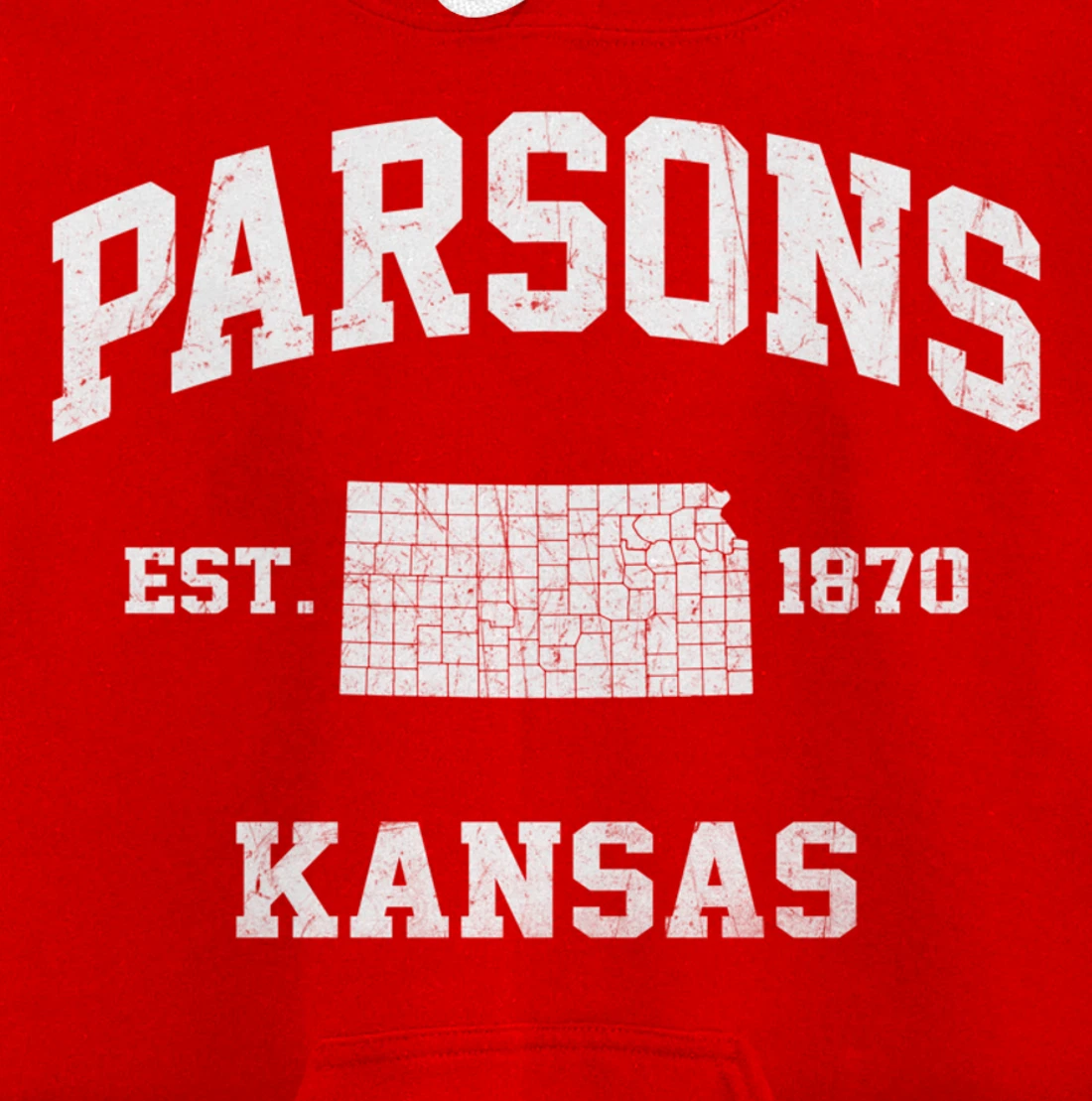 Parsons Kansas KS vintage State Athletic style Pullover Hoodie