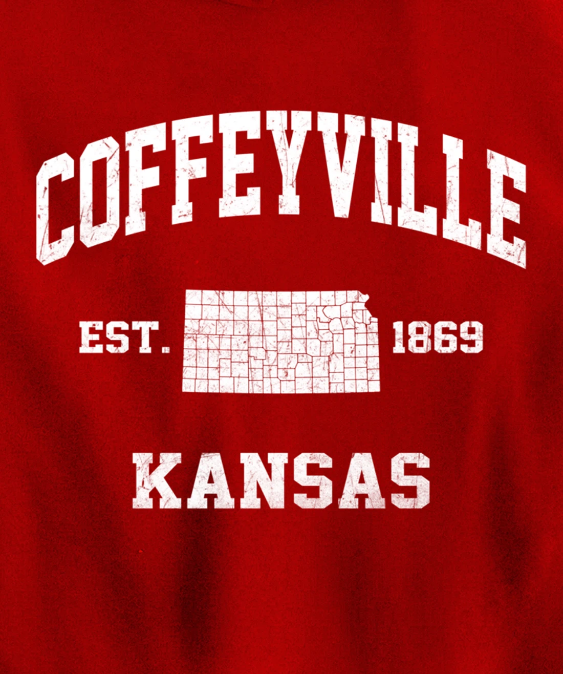 Coffeyville Kansas KS vintage State Athletic style Pullover Hoodie