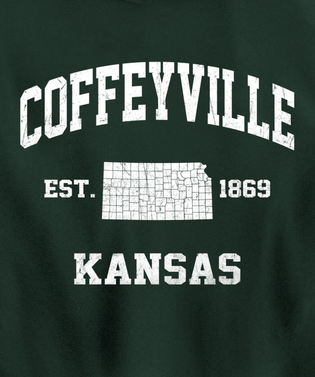 Coffeyville Kansas KS vintage State Athletic style Pullover Hoodie