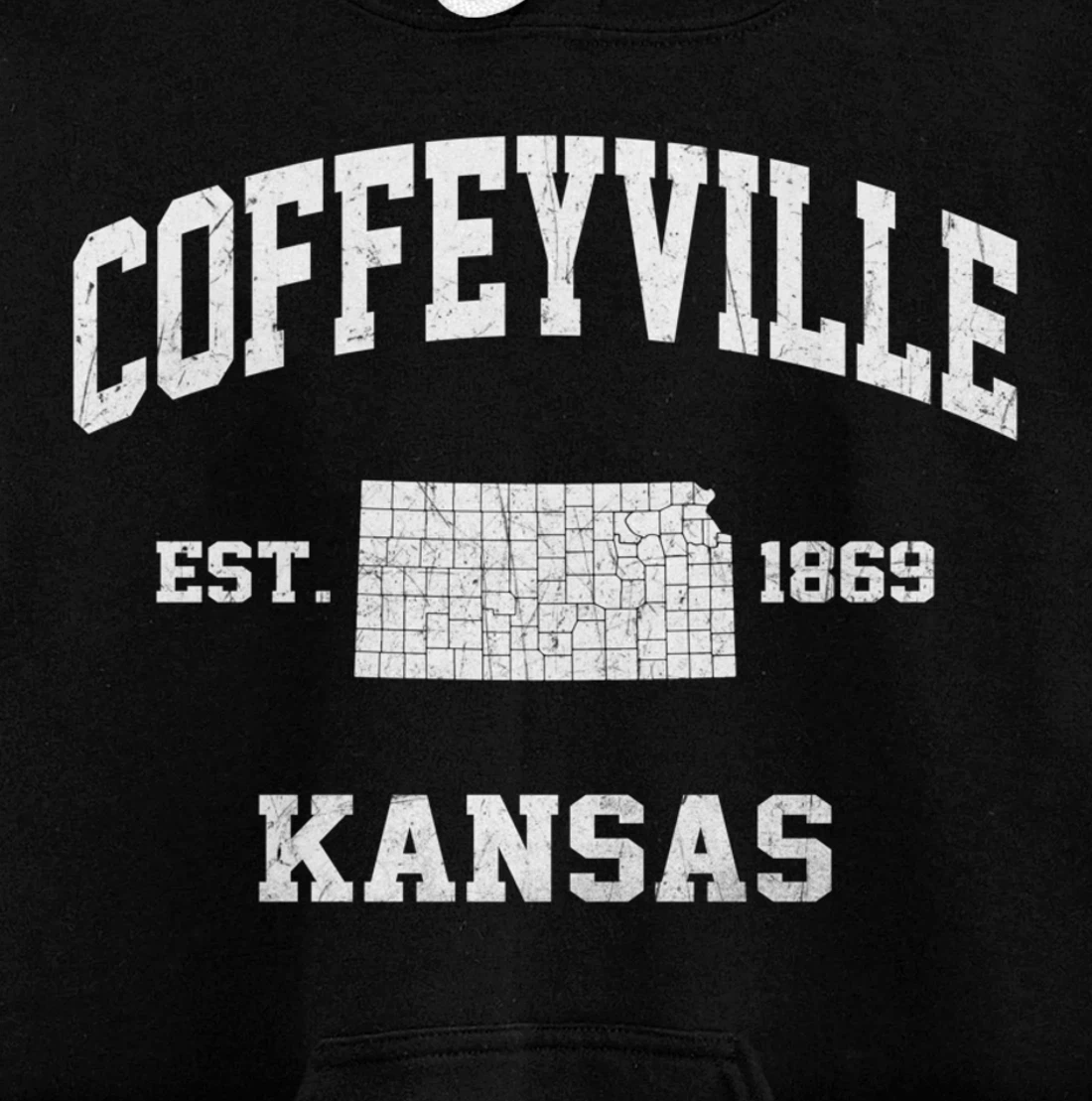 Coffeyville Kansas KS vintage State Athletic style Pullover Hoodie