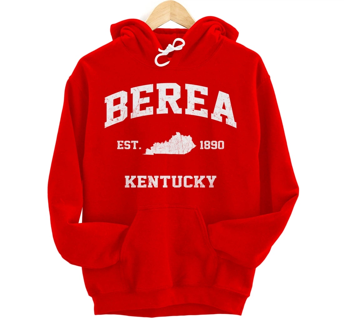 Berea Kentucky KY vintage state Athletic style Pullover Hoodie