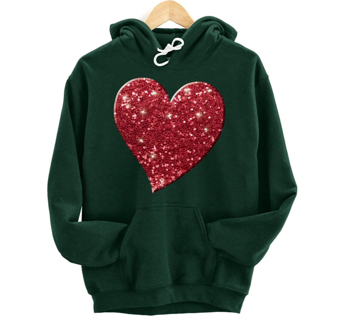 Red Heart, Love, Valentine's Day, Women & Girls, Cute Pullover Hoodie
