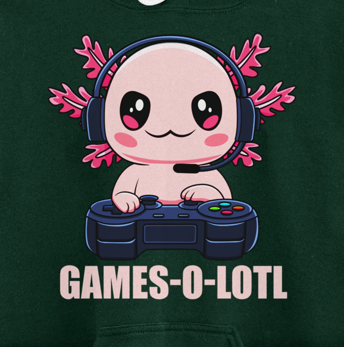 Games-O-Lotl Gamesolotl Axolotl Video Gamer Kawaii Anime Pullover Hoodie