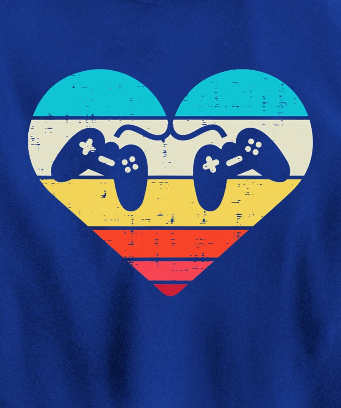 Heart Video Gamer Controller Mens Valentines Day Pullover Hoodie