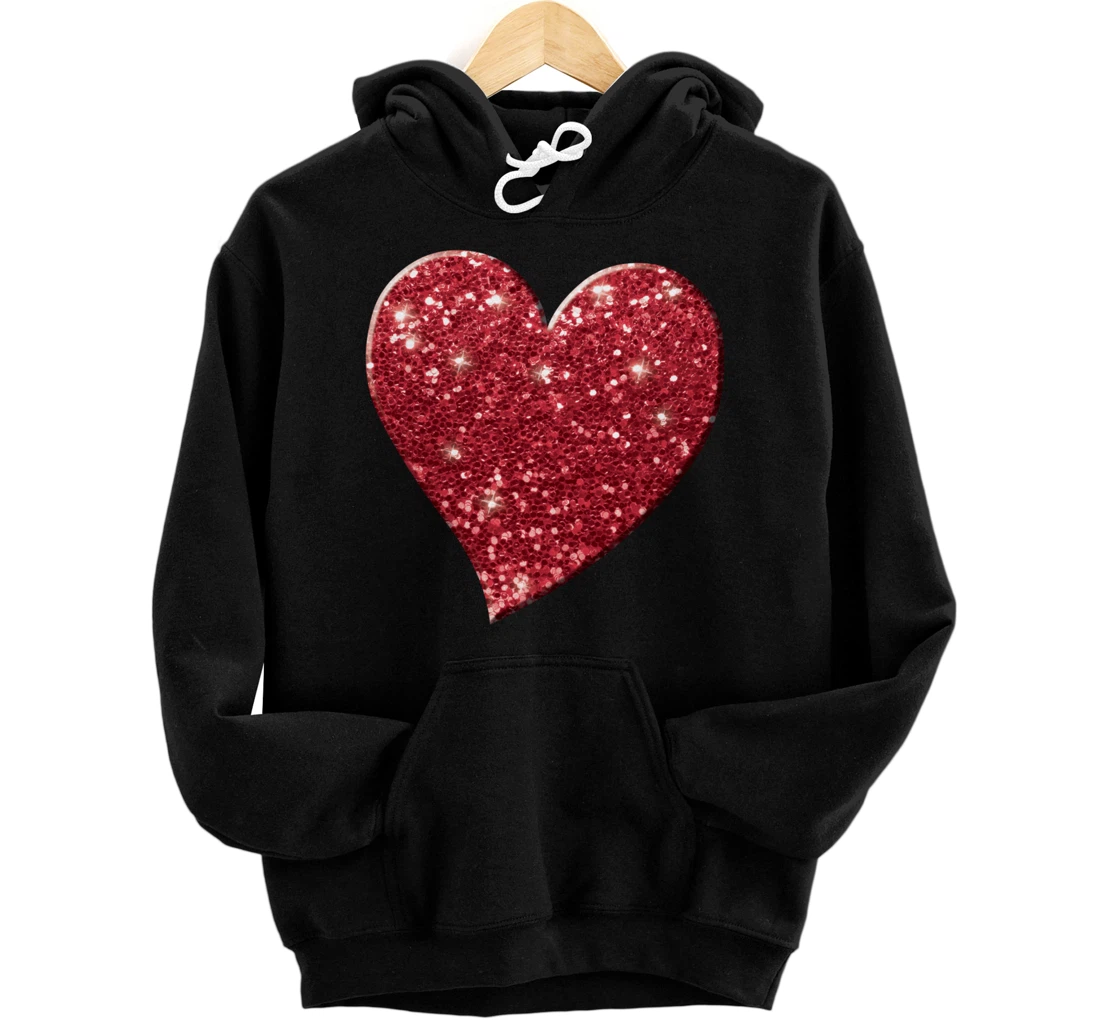 Red Heart, Love, Valentine's Day, Women & Girls, Cute Pullover Hoodie