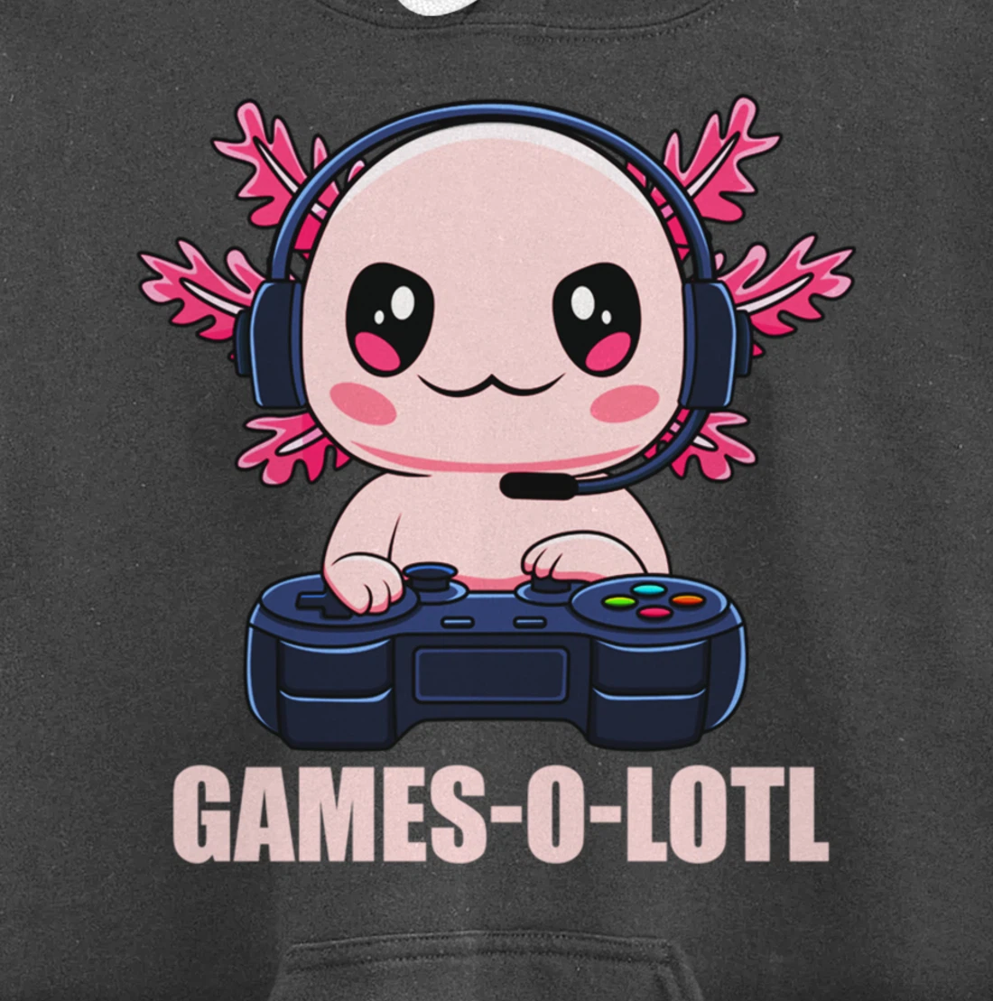 Games-O-Lotl Gamesolotl Axolotl Video Gamer Kawaii Anime Pullover Hoodie