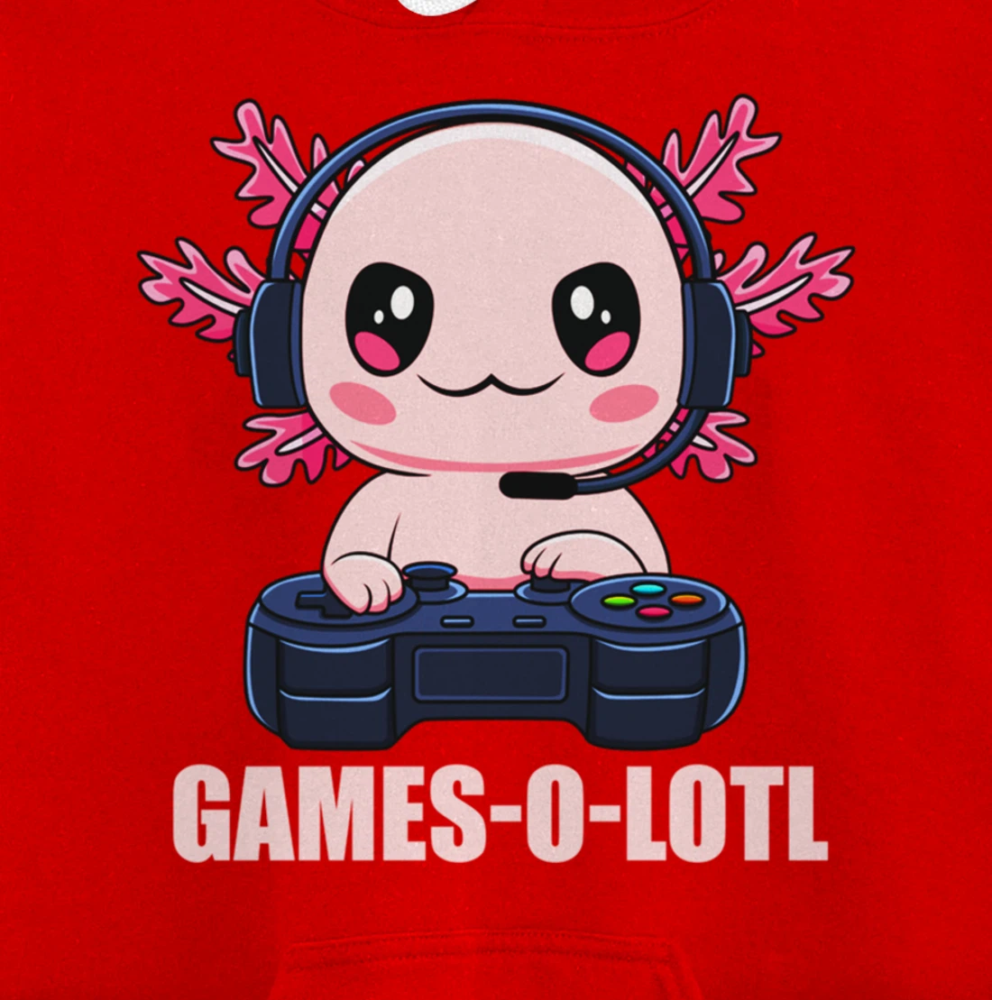 Games-O-Lotl Gamesolotl Axolotl Video Gamer Kawaii Anime Pullover Hoodie
