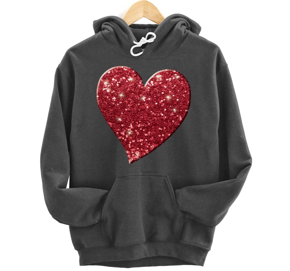 Red Heart, Love, Valentine's Day, Women & Girls, Cute Pullover Hoodie