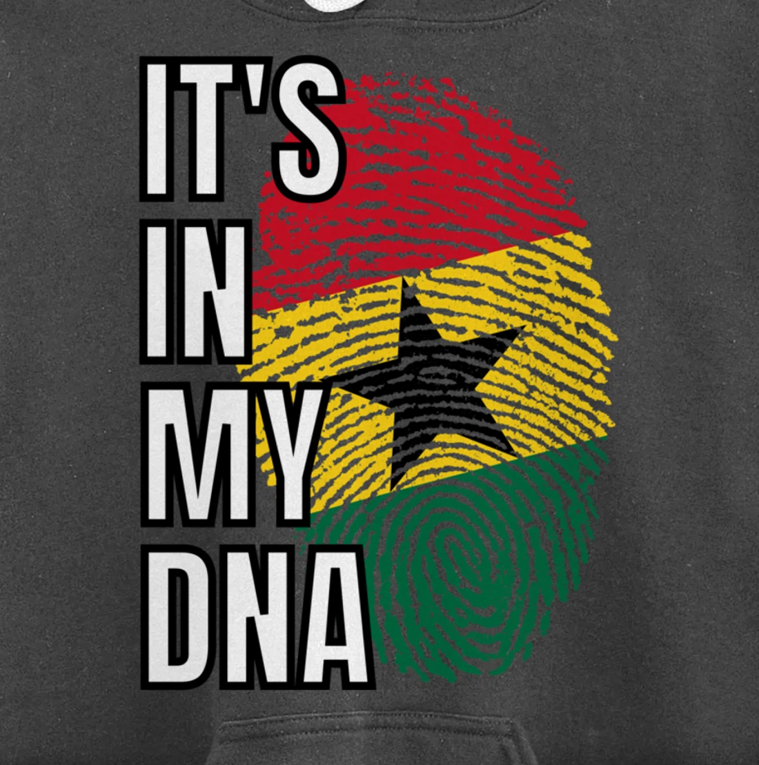 Its In My DNA Ghanian Flag Ghana Fingerprint Pullover Hoodie
