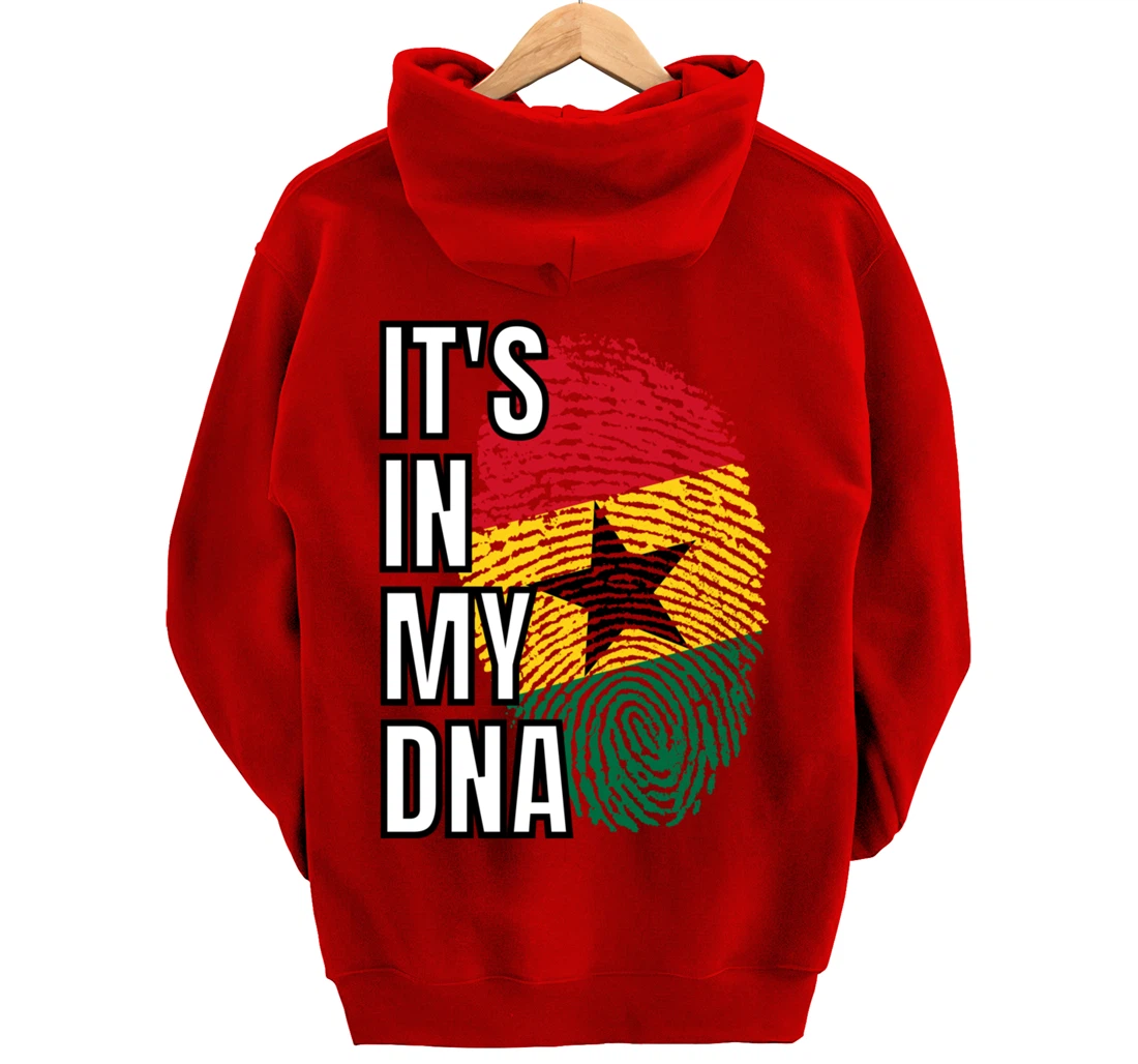Its In My DNA Ghanian Flag Ghana Fingerprint Pullover Hoodie