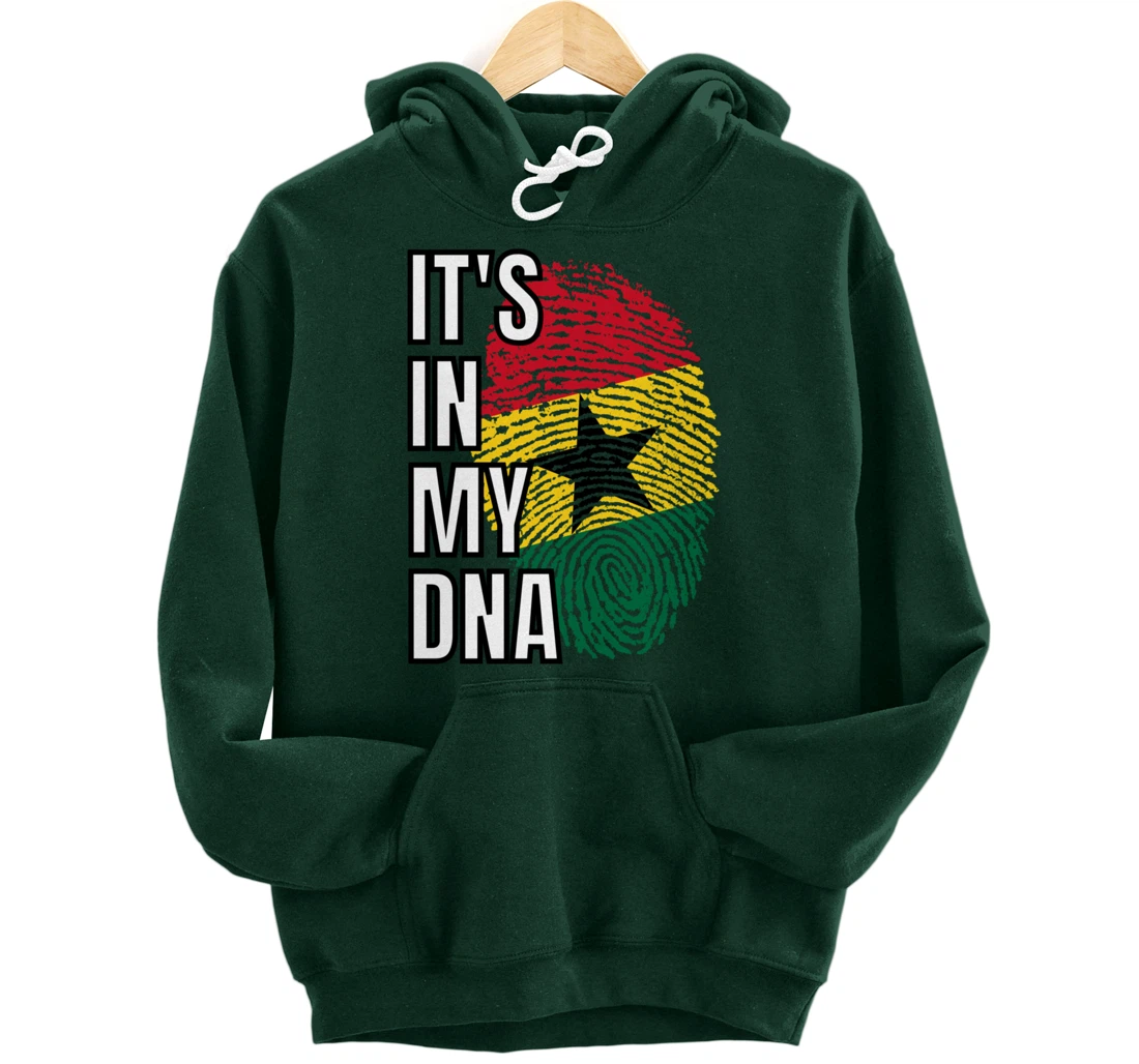 Its In My DNA Ghanian Flag Ghana Fingerprint Pullover Hoodie