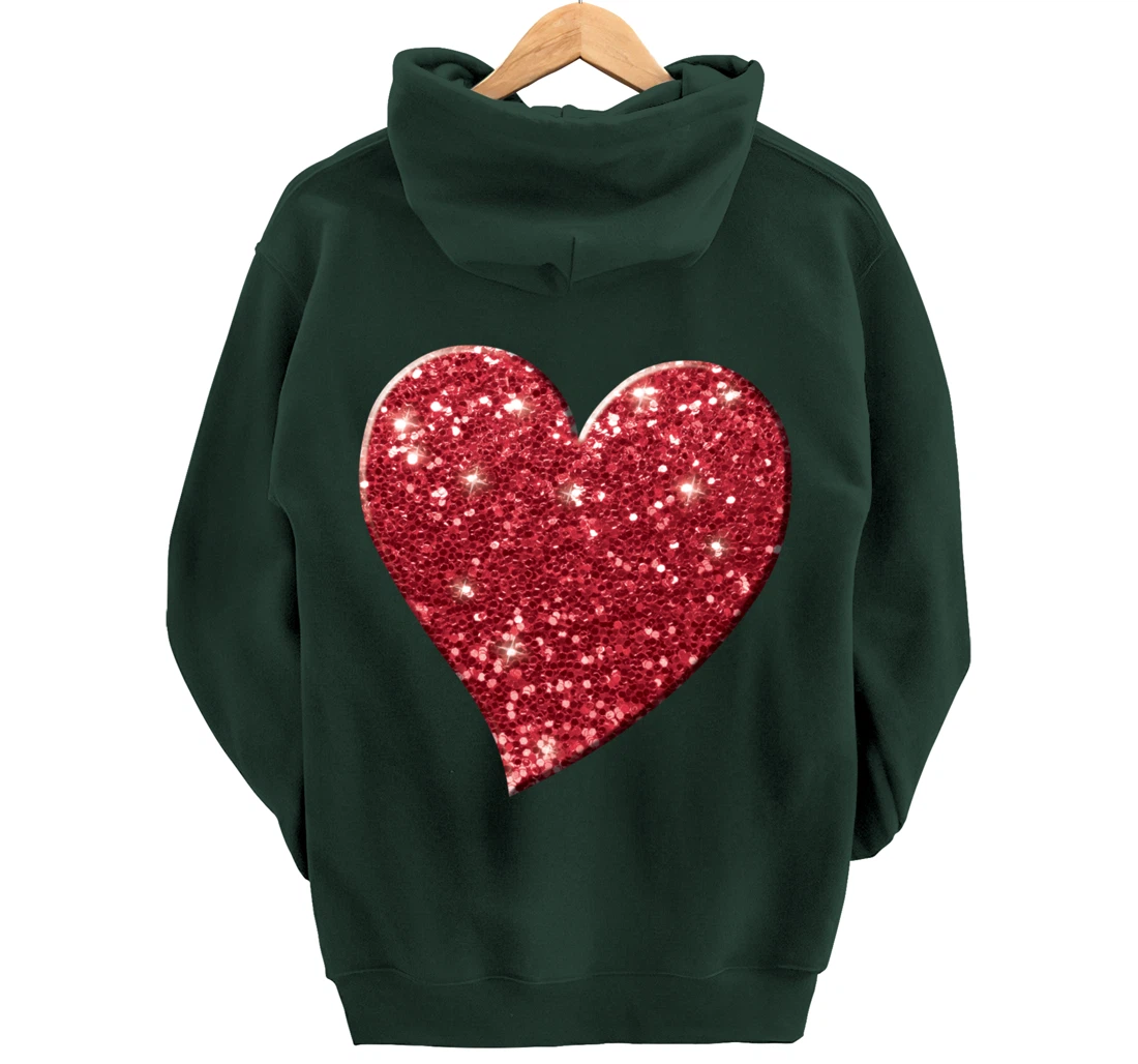 Red Heart, Love, Valentine's Day, Women & Girls, Cute Pullover Hoodie