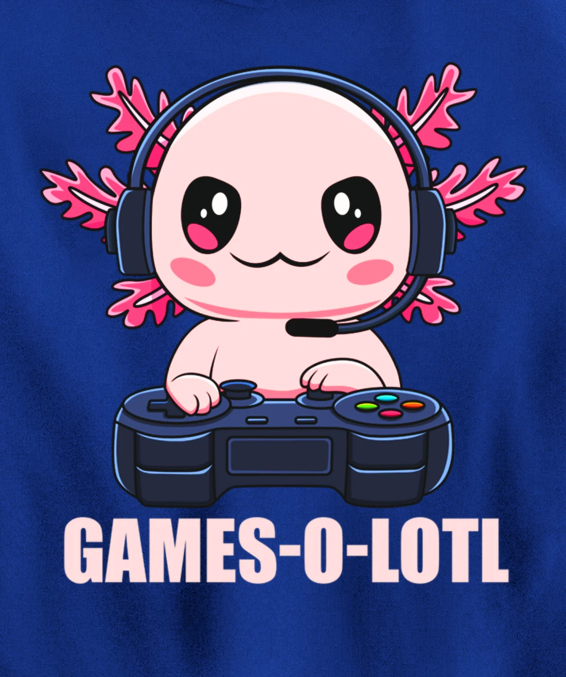 Games-O-Lotl Gamesolotl Axolotl Video Gamer Kawaii Anime Pullover Hoodie