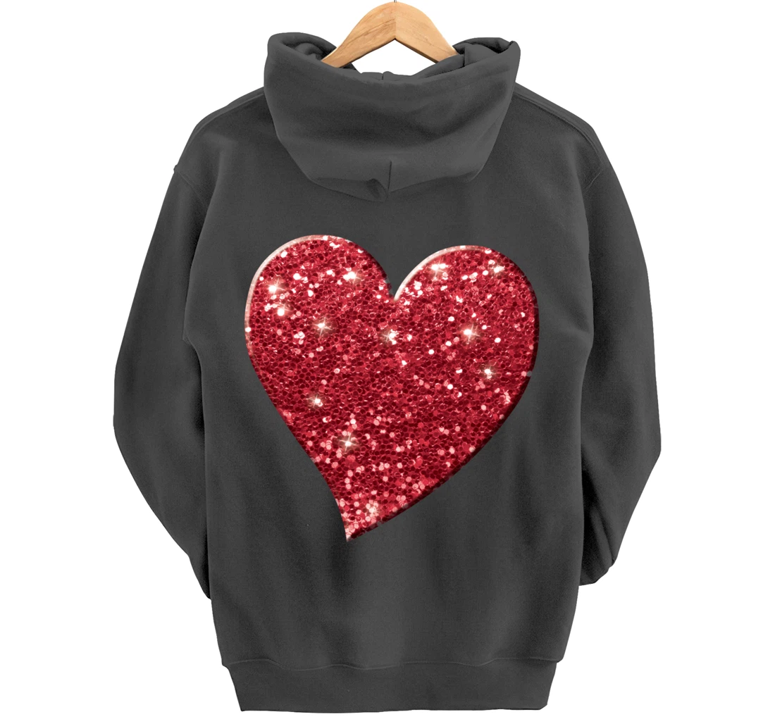 Red Heart, Love, Valentine's Day, Women & Girls, Cute Pullover Hoodie