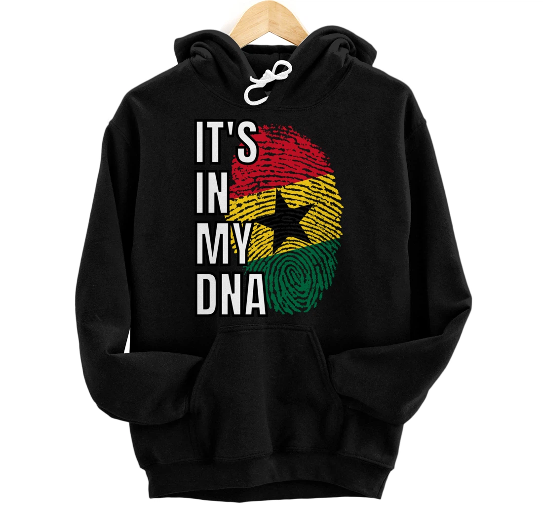 Its In My DNA Ghanian Flag Ghana Fingerprint Pullover Hoodie