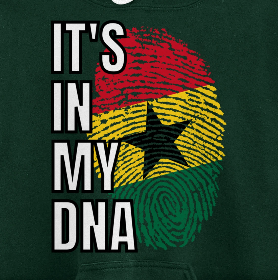 Its In My DNA Ghanian Flag Ghana Fingerprint Pullover Hoodie