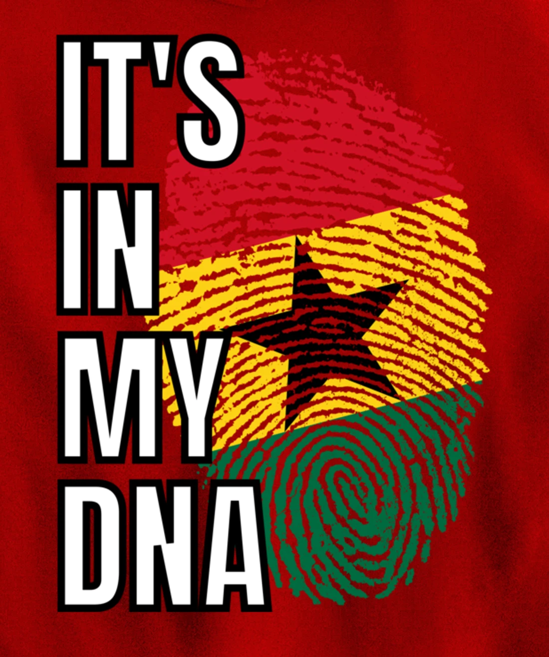 Its In My DNA Ghanian Flag Ghana Fingerprint Pullover Hoodie