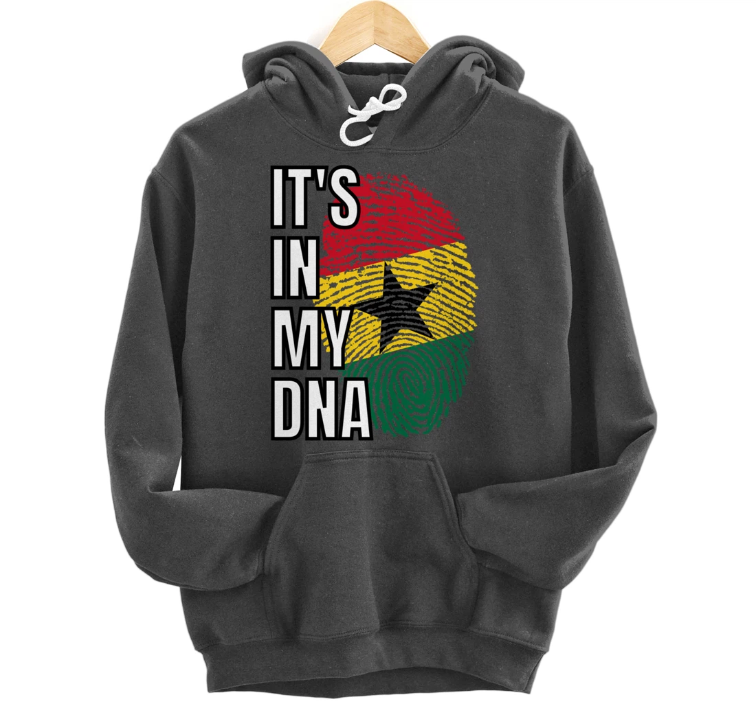 Its In My DNA Ghanian Flag Ghana Fingerprint Pullover Hoodie