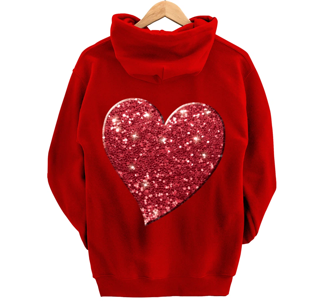 Red Heart, Love, Valentine's Day, Women & Girls, Cute Pullover Hoodie