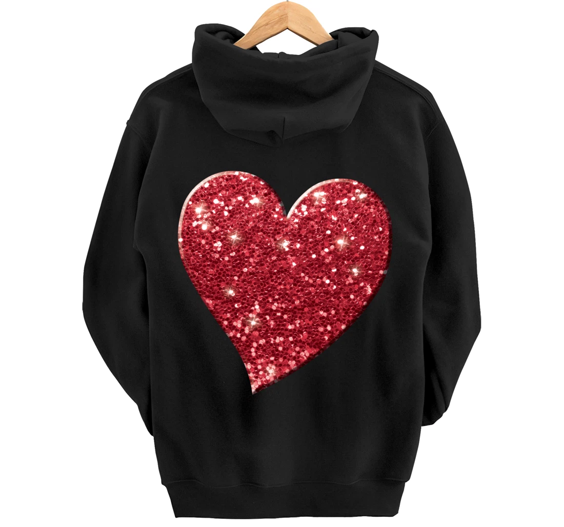 Red Heart, Love, Valentine's Day, Women & Girls, Cute Pullover Hoodie
