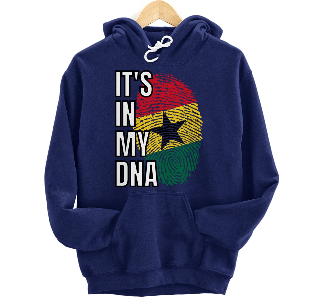 Its In My DNA Ghanian Flag Ghana Fingerprint Pullover Hoodie