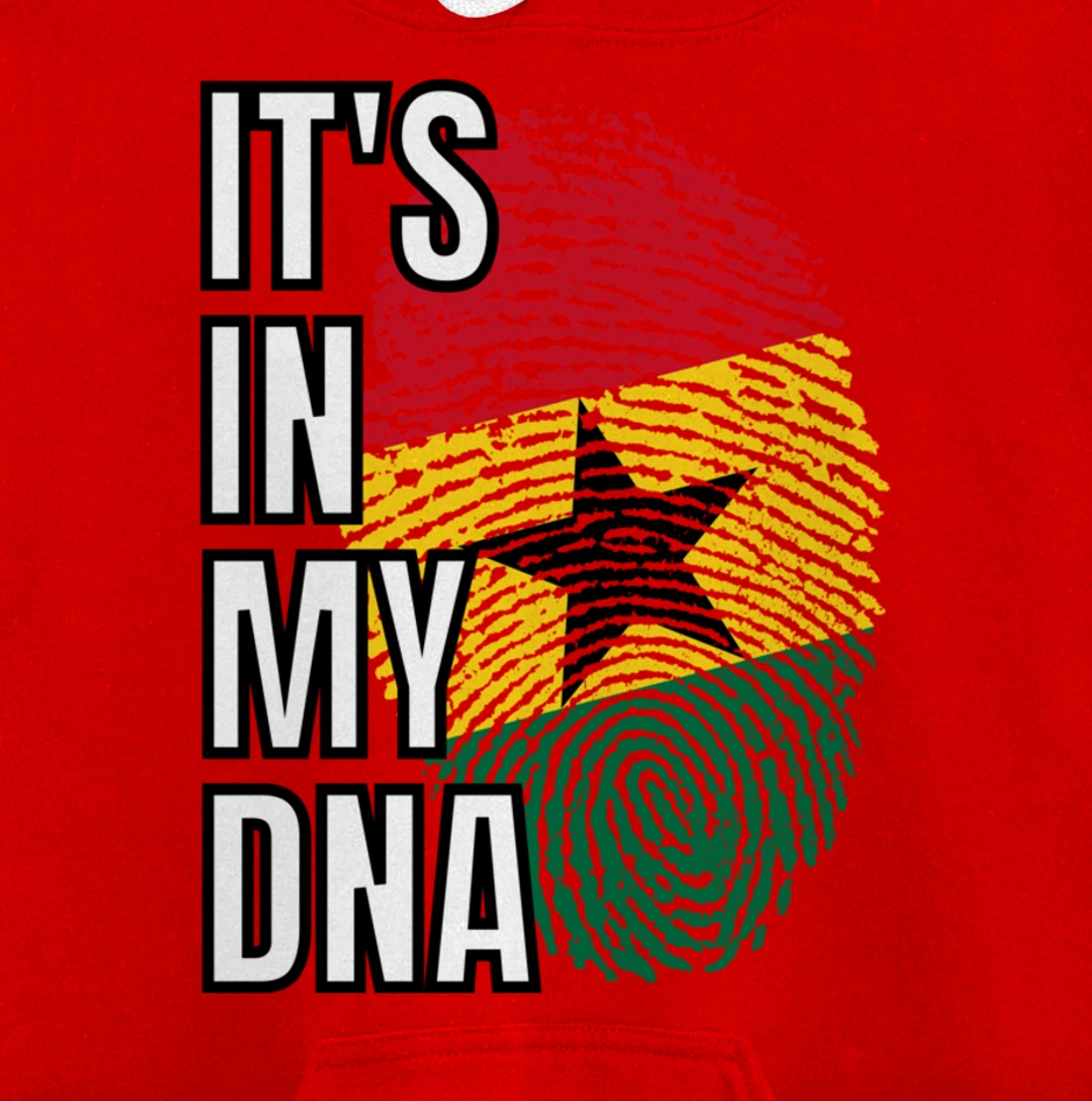 Its In My DNA Ghanian Flag Ghana Fingerprint Pullover Hoodie