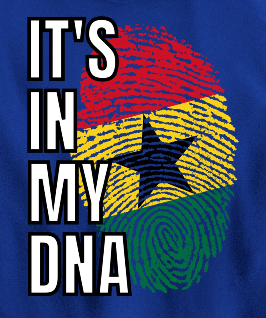 Its In My DNA Ghanian Flag Ghana Fingerprint Pullover Hoodie