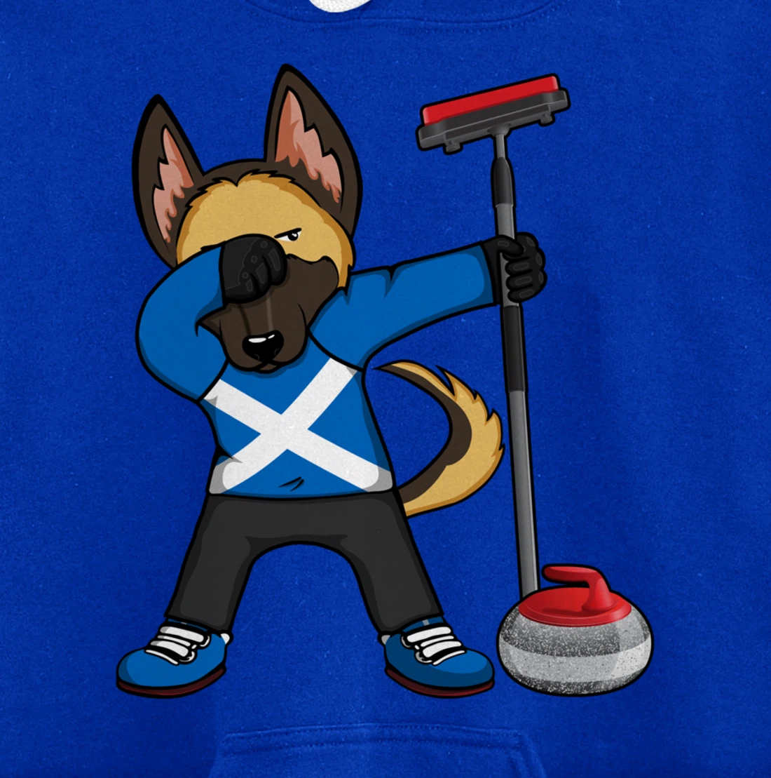 Dabbing German Shepherd Scotland Curling Fans Jersey Sports Pullover Hoodie