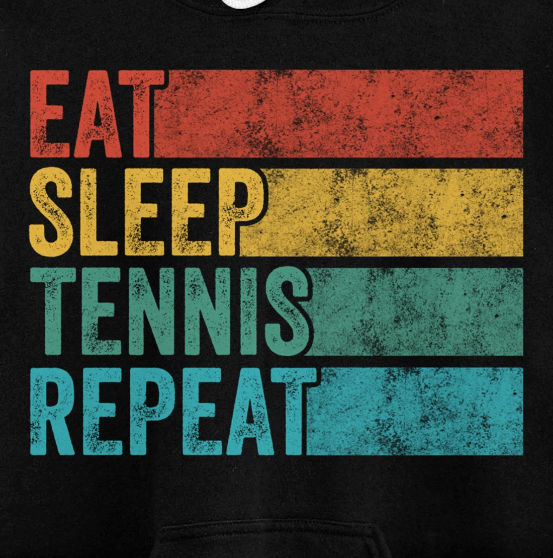 Eat Sleep Tennis Repeat Tennis Player Sports Funny Vintage Pullover Hoodie