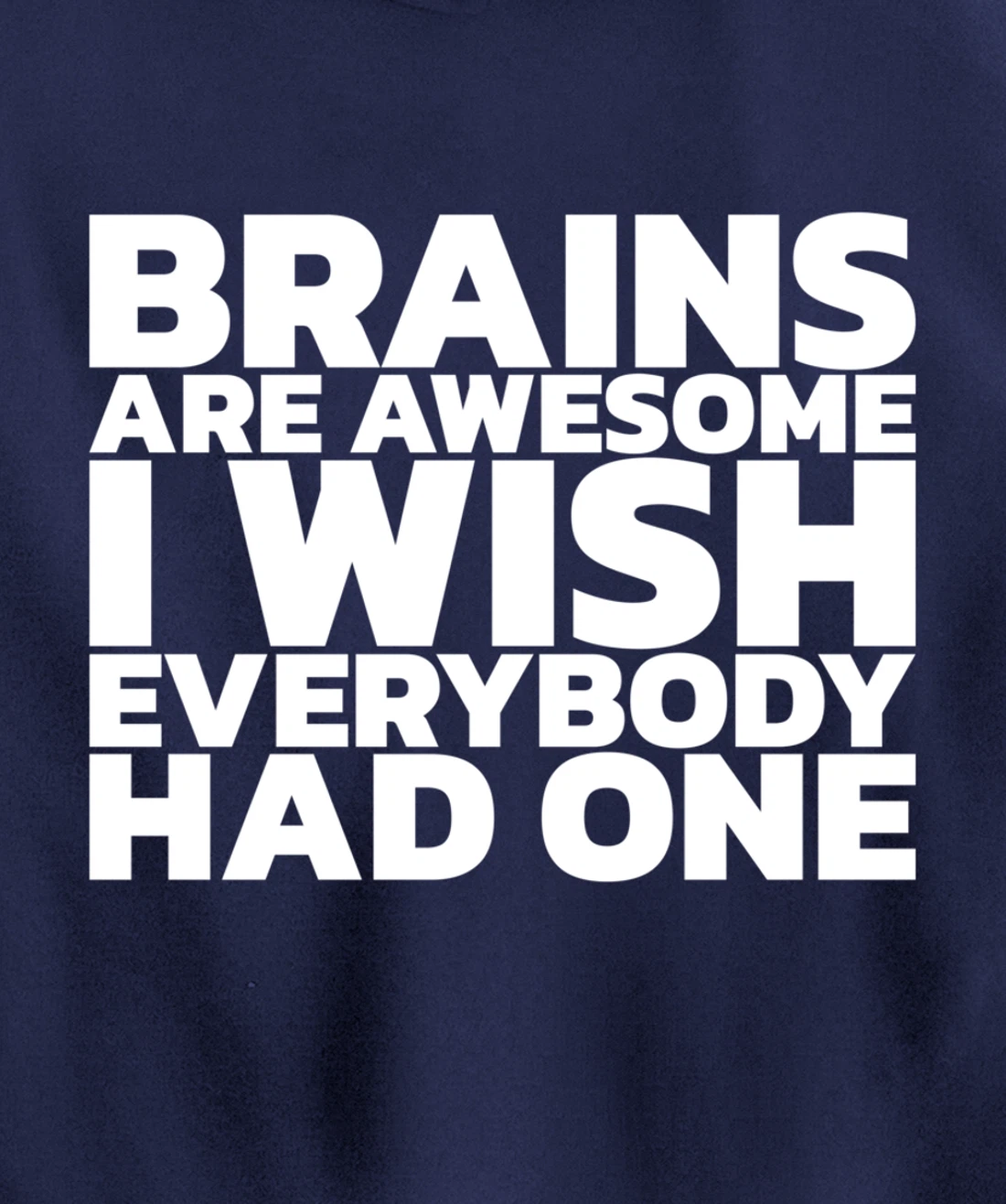 Brains Are Awesome I Wish Everybody Had One Pullover Hoodie