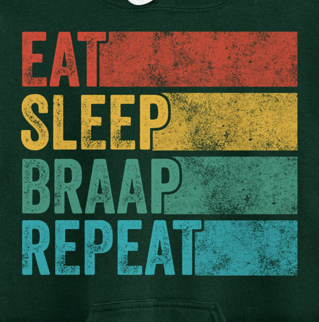 Funny Eat Sleep Braap Repeat Dirt Bike Motocross Vintage Pullover Hoodie