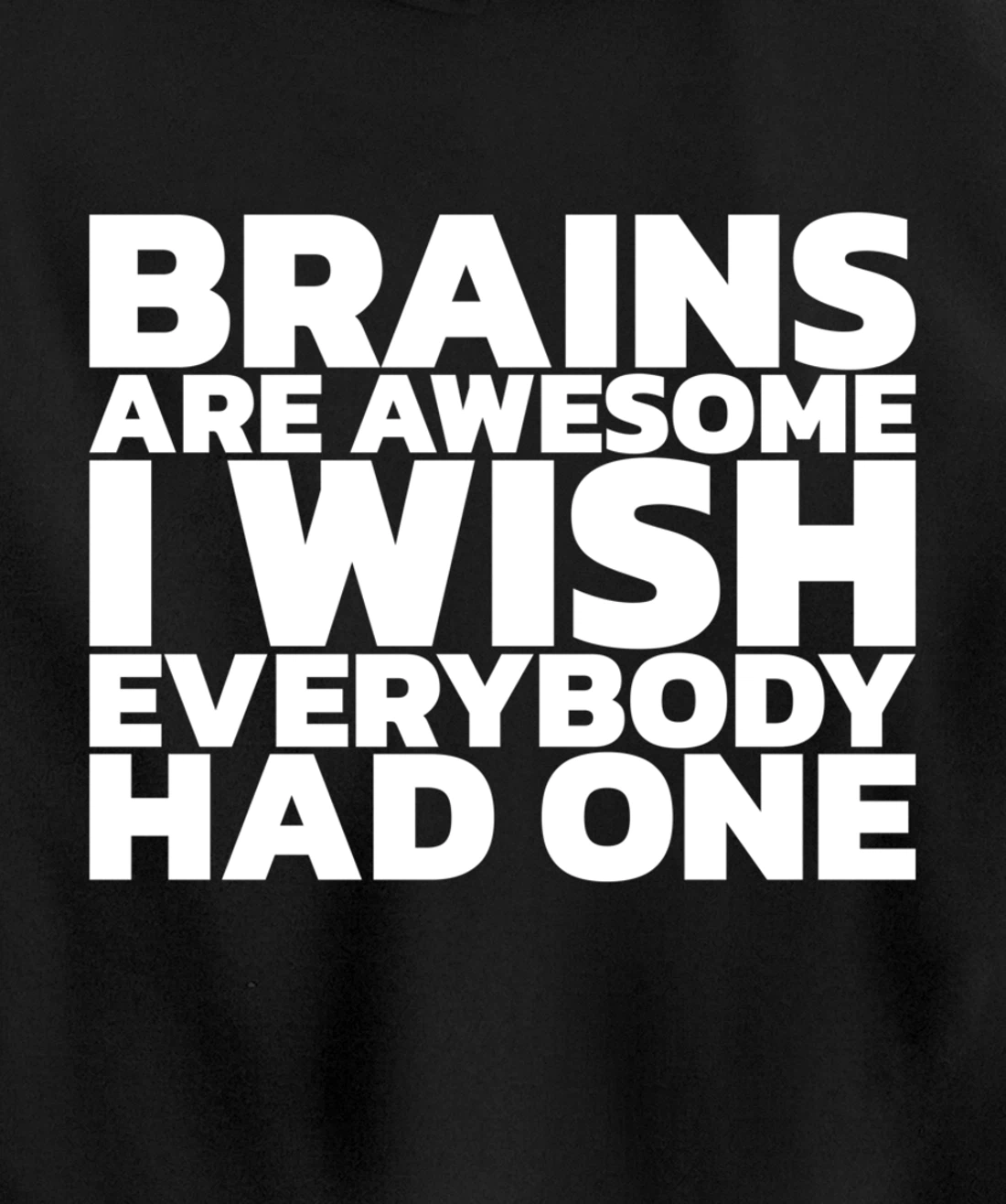 Brains Are Awesome I Wish Everybody Had One Pullover Hoodie