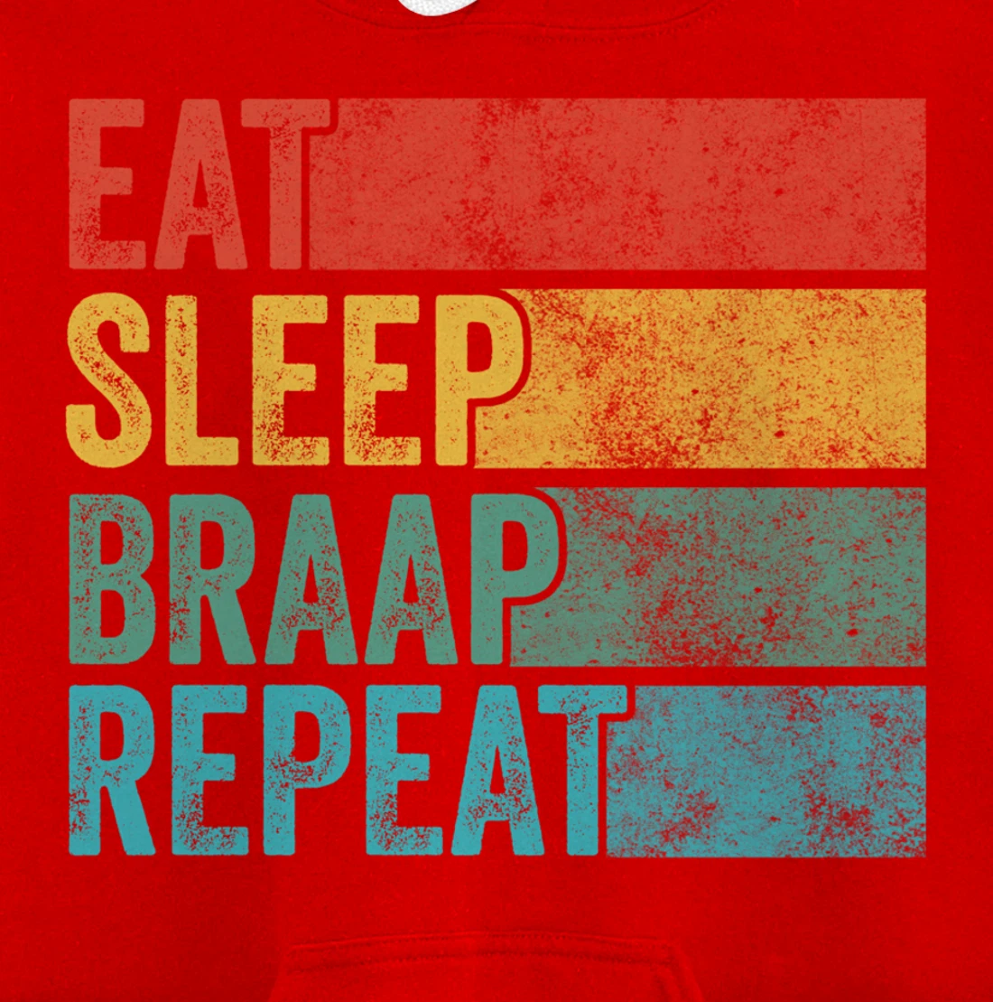 Funny Eat Sleep Braap Repeat Dirt Bike Motocross Vintage Pullover Hoodie