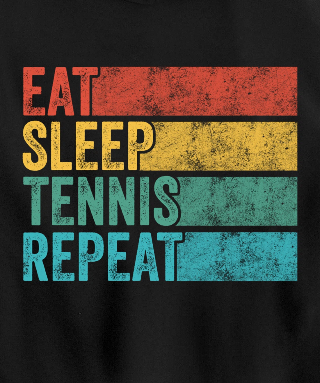 Eat Sleep Tennis Repeat Tennis Player Sports Funny Vintage Pullover Hoodie