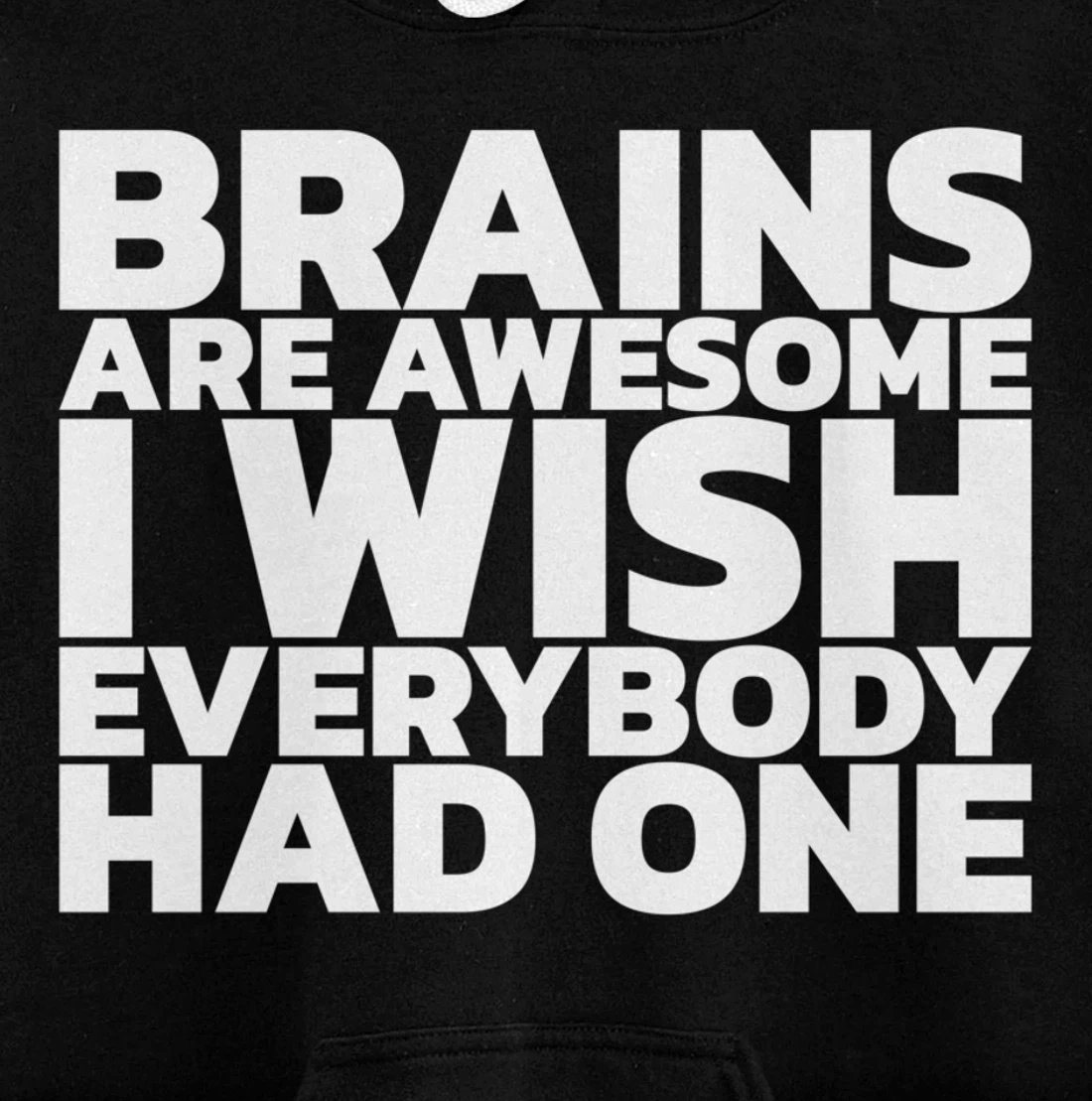 Brains Are Awesome I Wish Everybody Had One Pullover Hoodie
