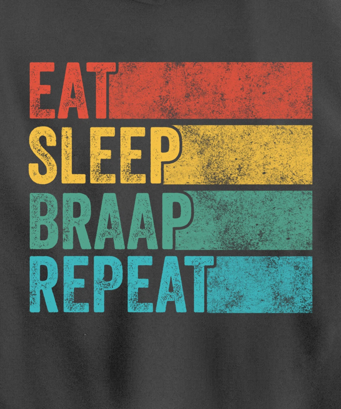 Funny Eat Sleep Braap Repeat Dirt Bike Motocross Vintage Pullover Hoodie