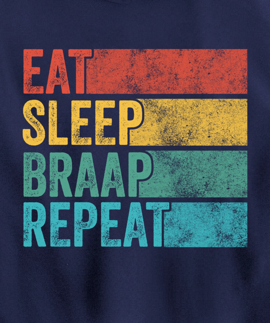 Funny Eat Sleep Braap Repeat Dirt Bike Motocross Vintage Pullover Hoodie