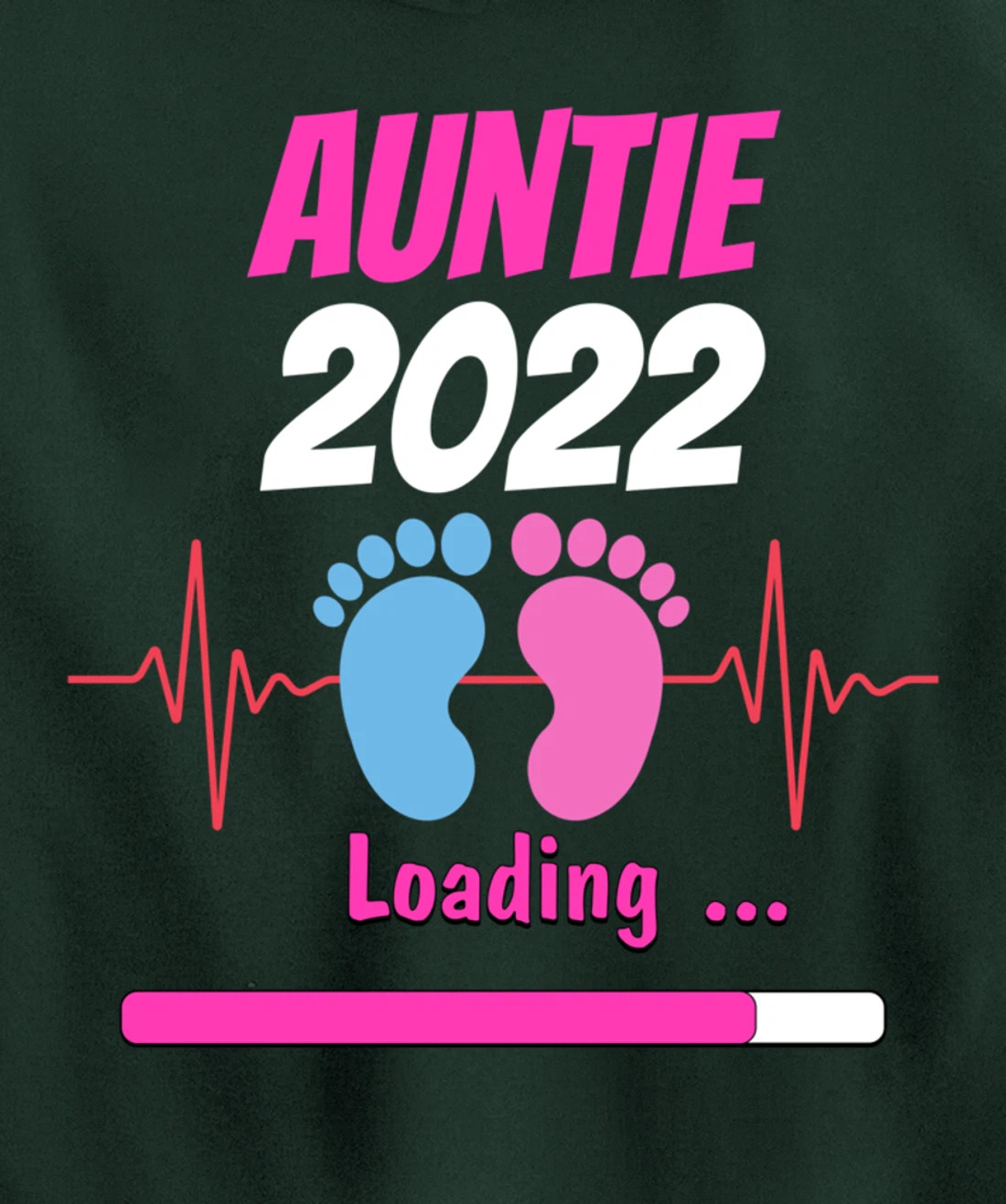 Auntie 2022 Pregnancy Announcement First time Aunt Pullover Hoodie