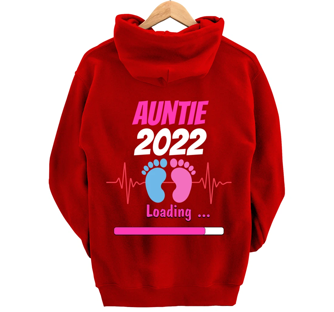 Auntie 2022 Pregnancy Announcement First time Aunt Pullover Hoodie