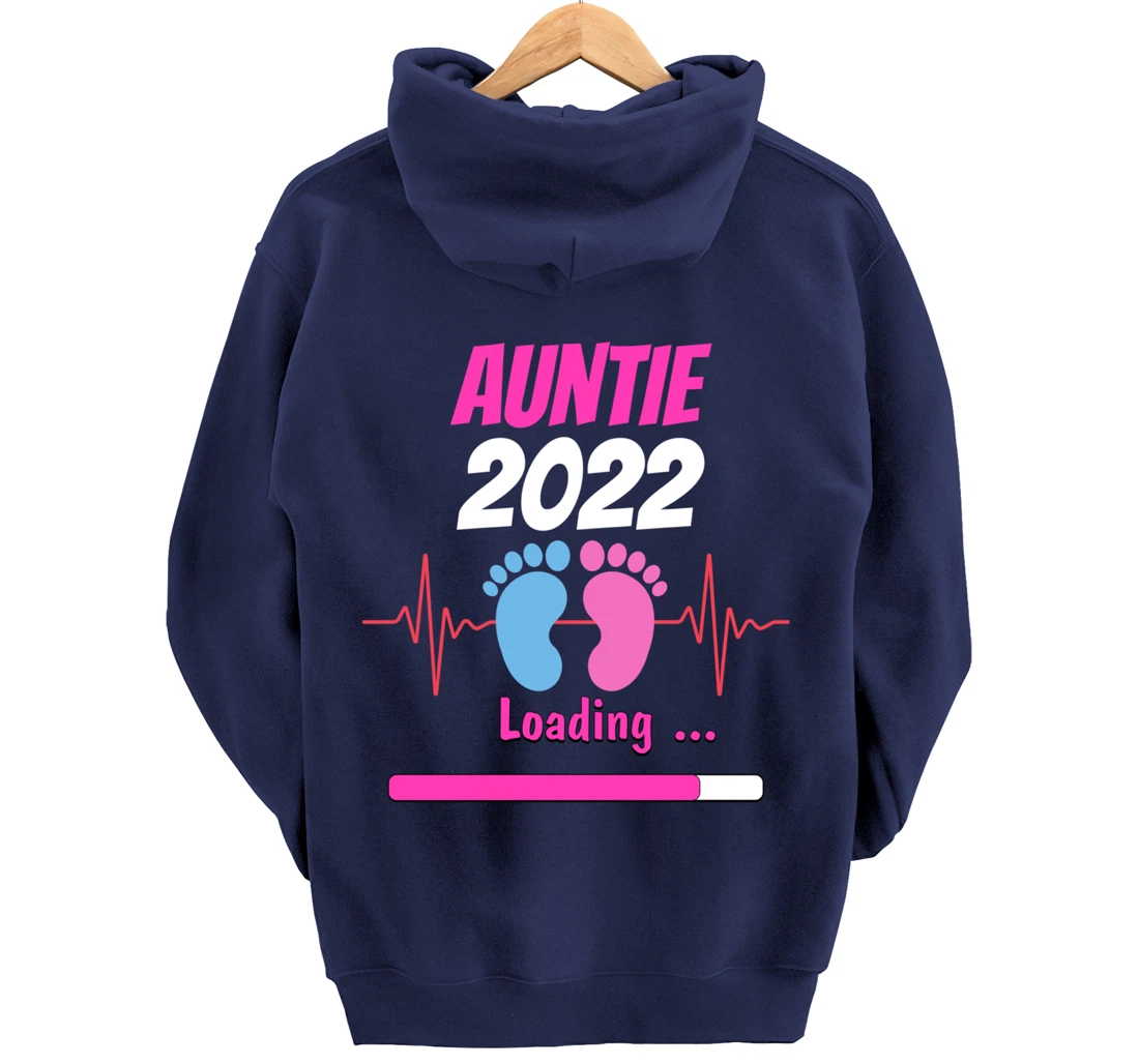 Auntie 2022 Pregnancy Announcement First time Aunt Pullover Hoodie