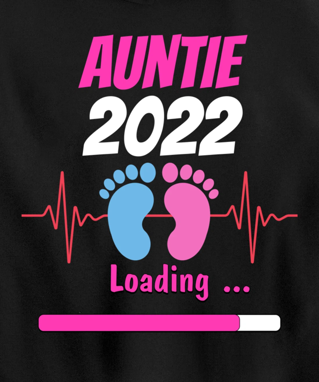 Auntie 2022 Pregnancy Announcement First time Aunt Pullover Hoodie