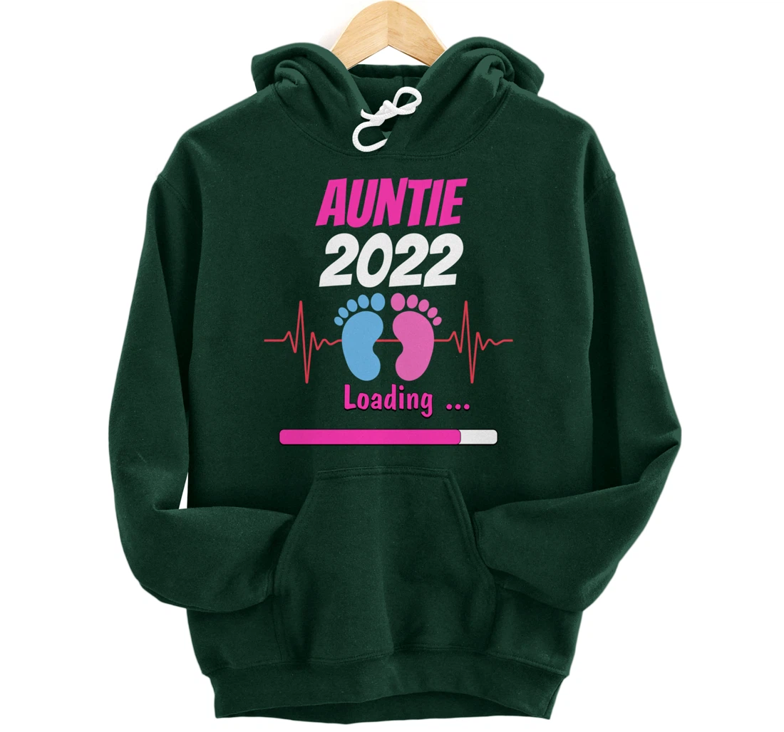 Auntie 2022 Pregnancy Announcement First time Aunt Pullover Hoodie