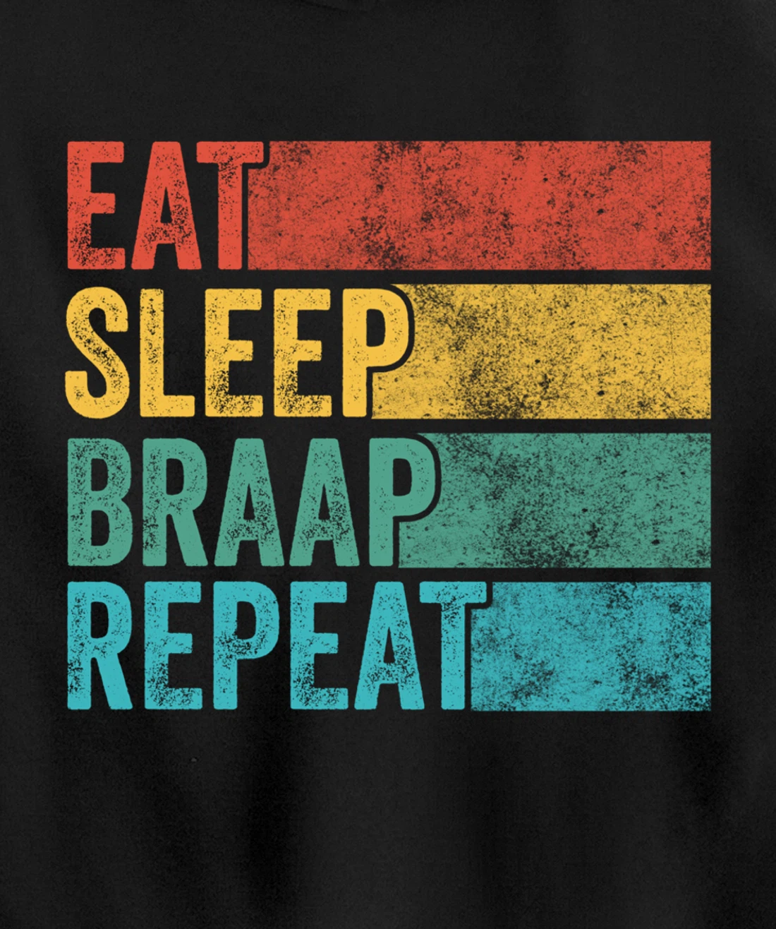 Funny Eat Sleep Braap Repeat Dirt Bike Motocross Vintage Pullover Hoodie